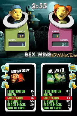 Image n° 3 - screenshots : Top Trumps - Horror & Predators